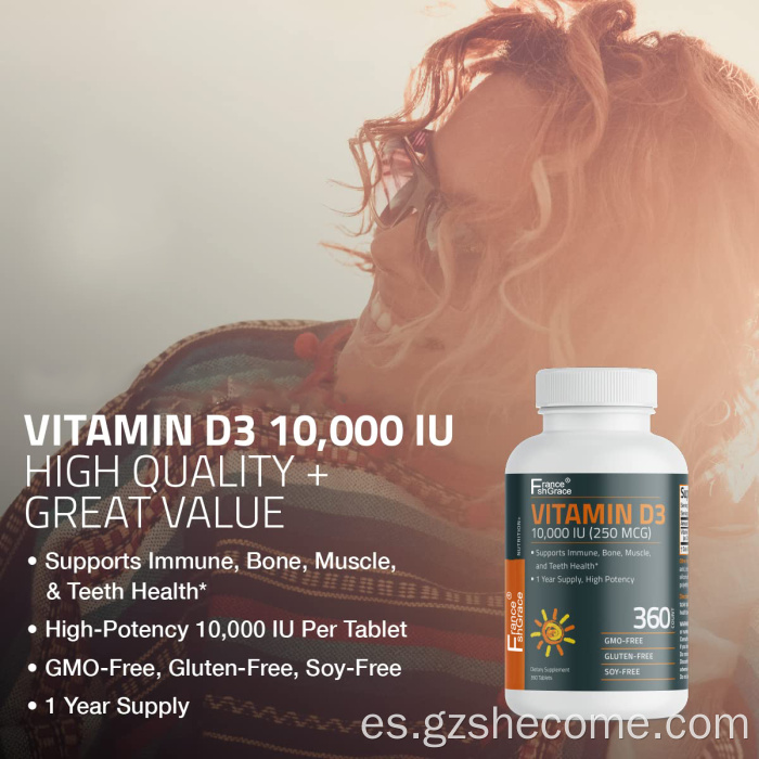Vitamind3 apoya a la salud muscular Vitaminas para el cabello para mujeres